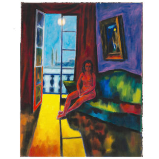 #0062 "Waiting" Gordon B. Evans Painting