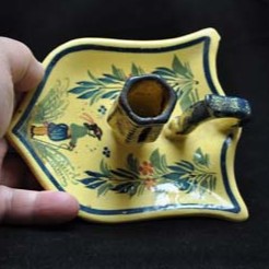 henriot Quimper, chamberstick